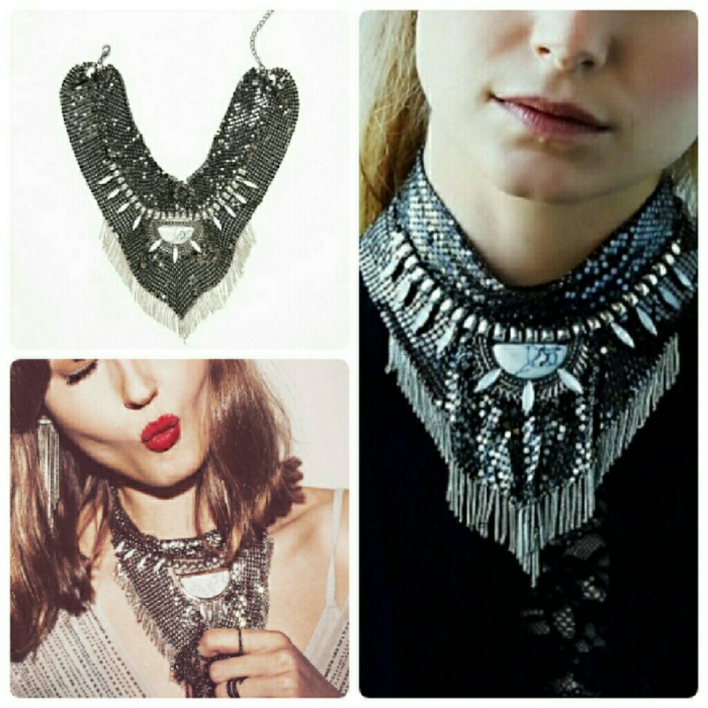NWOT Free People Grace Chainmail Necklace